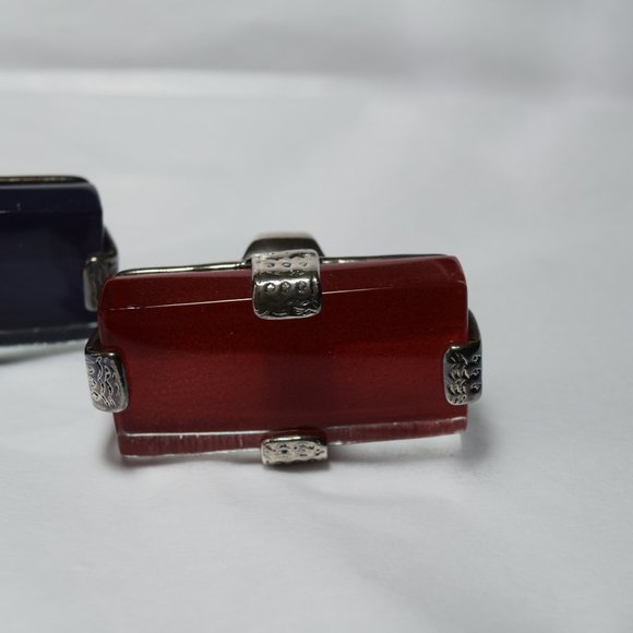 Huge Large Red METAL POINTUS Statement Ring Rare Size 7 - Picture 4 of 13